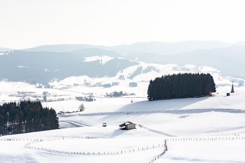 vista di asiago in inverno